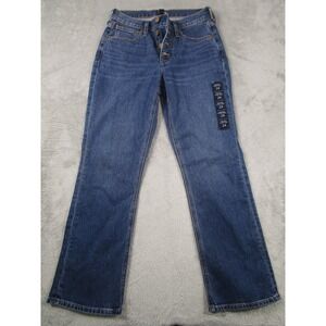 J Crew Jeans Womens 24 Blue‎ Mid Rise Flare Cropped Pockets Preppy NWT